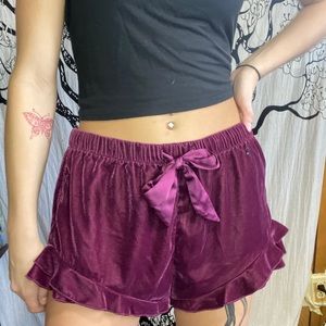 Victoria secret velvet shorts